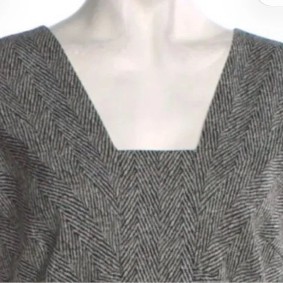 Escada Gray Textured Square-Neck Midi Dress - Picture 4 of 5